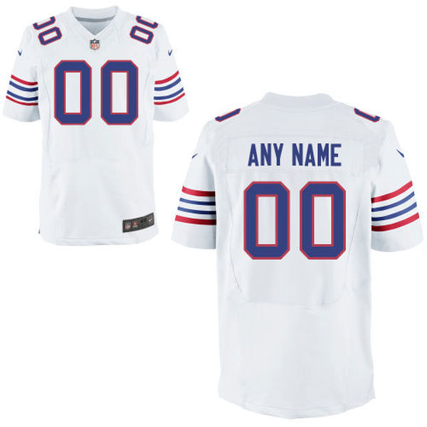 Nike Buffalo Bills Customized White Alternate Stitched Elite Men's NFL Jersey